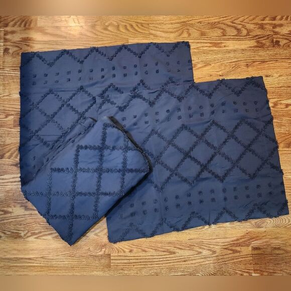 Blue Duvet Cover Set Full/Queen Size Boho Shabby Chic Bedding Set - Picture 2 of 9